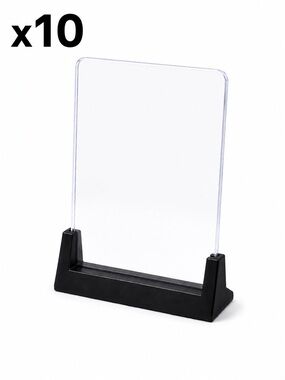 (10) Black Trading Card Single Top Loader Display Stand (Set of 10)